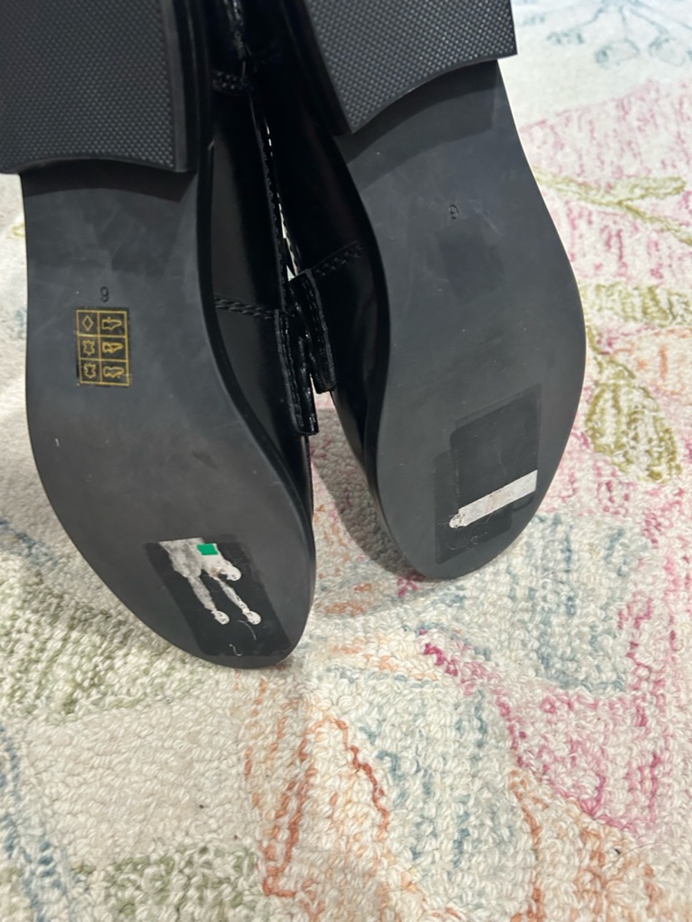 New Jeffrey Campbell Black Leather Penny Loafers Women’s size 6 - Picture 6 of 7